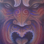 Pukana -Ta Moko, Maori Tattoo, Whakairo, Maori Carvings, Paintings, Maori art in Waitomo New Zealand
